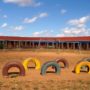 School with tires (photo Hannah Song)